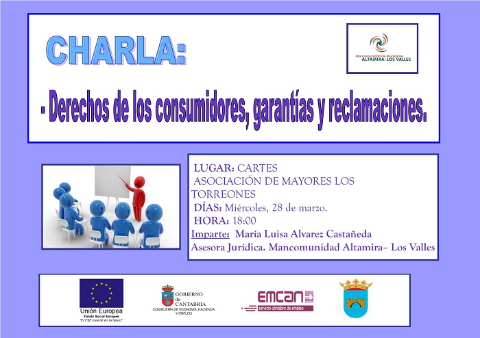 La Mancomunidad Altamira-Los Valles organiza la charla “Derechos de los consumidores, garantías y reclamaciones”