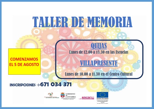 Villapresente y Quijas acogerás sendos  talleres de “Memoria”  organizados por la Mancomunidad 