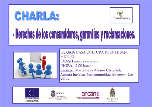 Reocín acogerá la última charla sobre “Derechos de los consumidores, garantías y reclamaciones”, que organiza la Mancomunidad Altamira-Los Valles