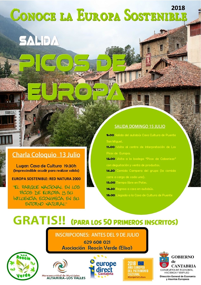 La Mancomunidad Altamira-Los Valles y la Asociación Reocín Verde organizan un coloquio sobre la Europa sostenible y una salida a los Picos de Europa