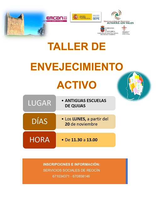Comienza la programación de Talleres para el envejecimiento activo de Servicios Sociales de la Mancomunidad.
